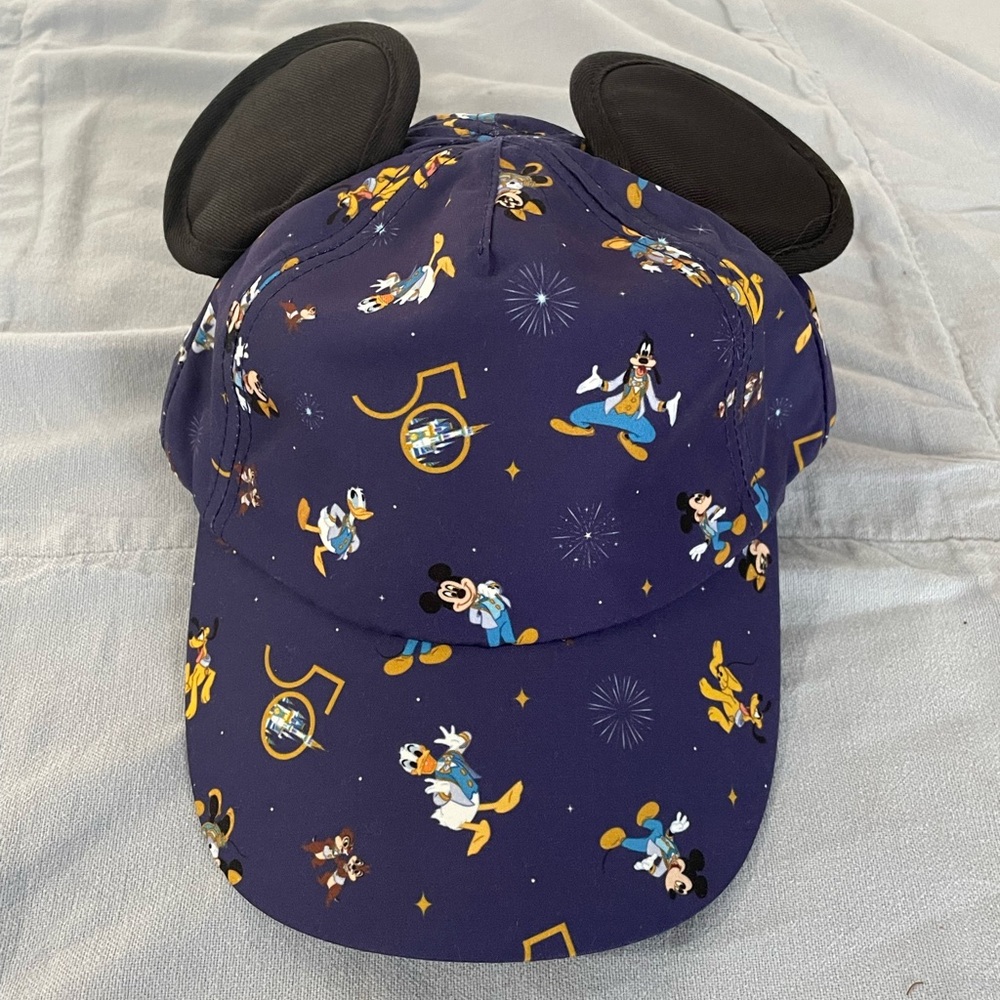 NEW Walt‎ Disney World 50th Anniversary Mickey Ears Baseball Hat Toddler Size